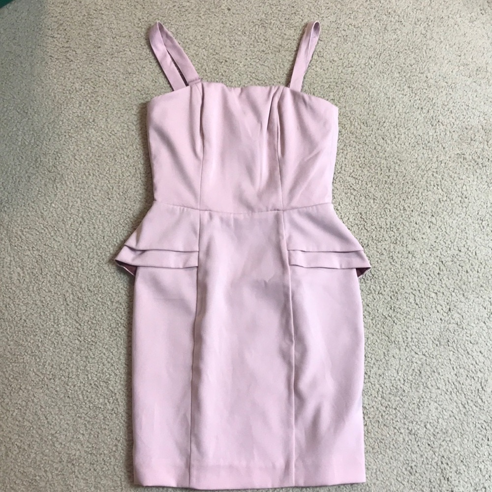 Mauve peplum dress